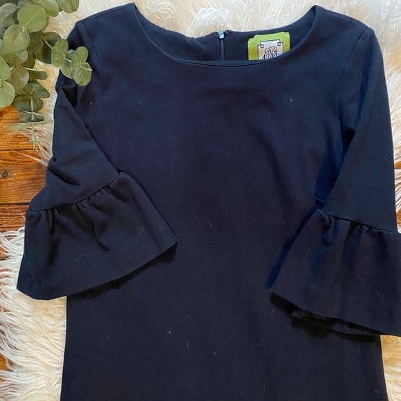 Elizabeth McKay Navy Bell Sleeve Dress - Picture 6 of 6